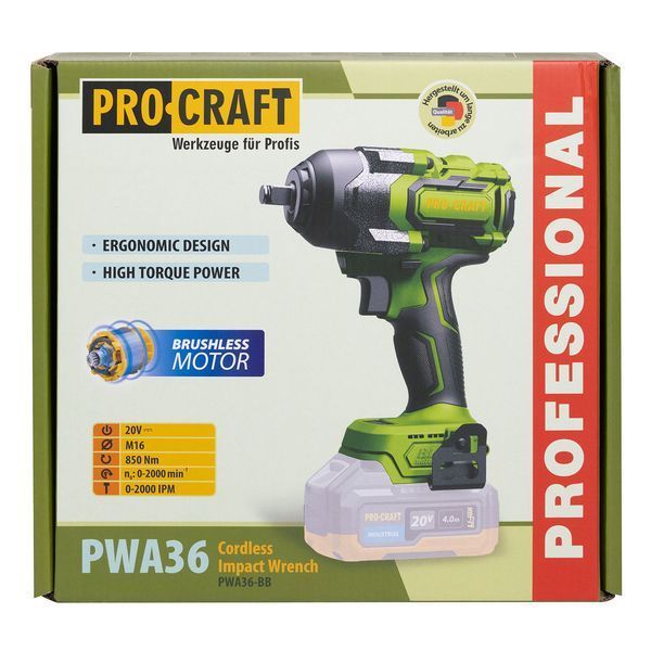 Аккумуляторный гайковерт Procraft PWA36 (без АКБ и ЗУ) PR-030036 фото
