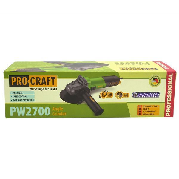 Кутошліфувальна машина безщіткова Procraft PW2350 125 мм PR-023500 фото