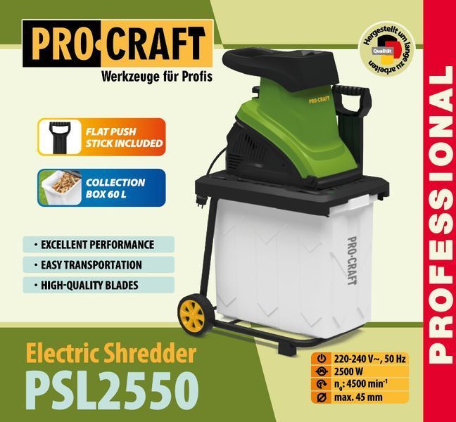 Измельчитель веток Procraft PSL2550 PR-902550 фото