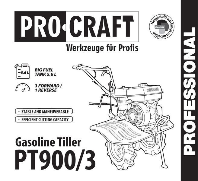 Мотоблок бензиновый Procraft PT900/3 PR-900901 фото