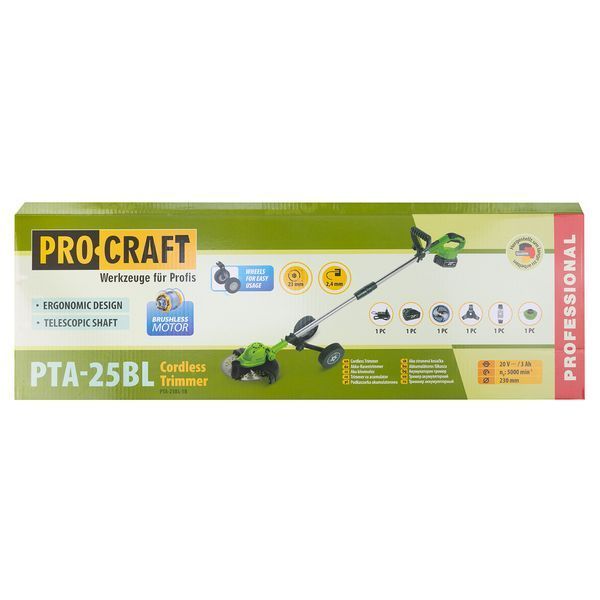 Аккумуляторный триммер Procraft PTA25BL (1 акб) PR-030276 фото