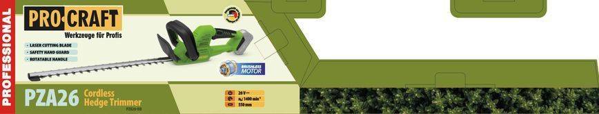 Аккумуляторный кусторез Procraft PZA26 (без АКБ и ЗП) PR-032260 фото