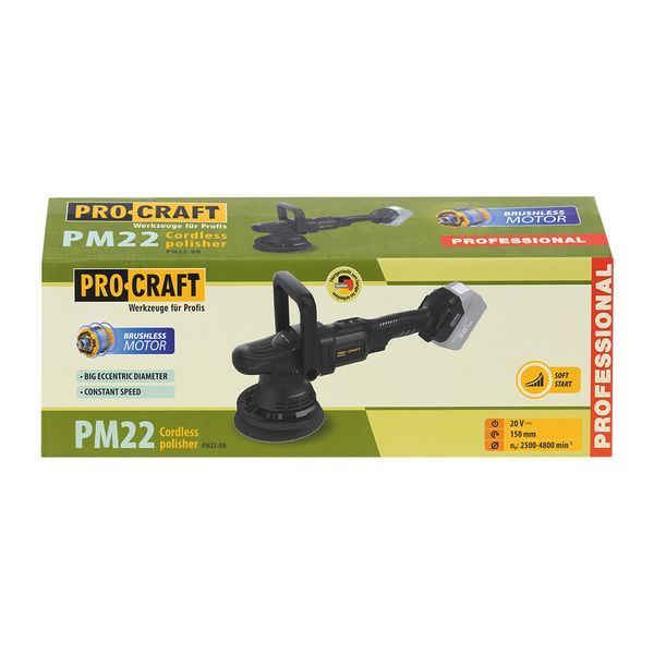 Акумуляторна полірувальна машина Procraft PM22 (без акб та зп) PR-030290 фото