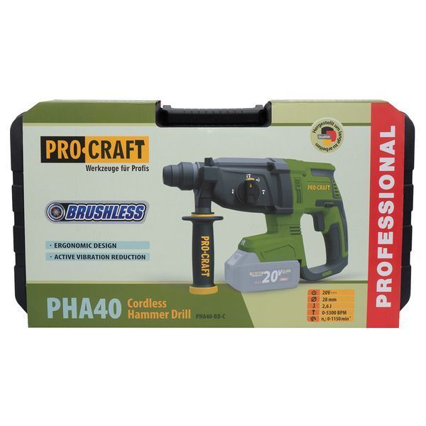 Аккумуляторный перфоратор Procraft PHA40 Кейс (без АКБ и ЗУ) PR-030041 фото