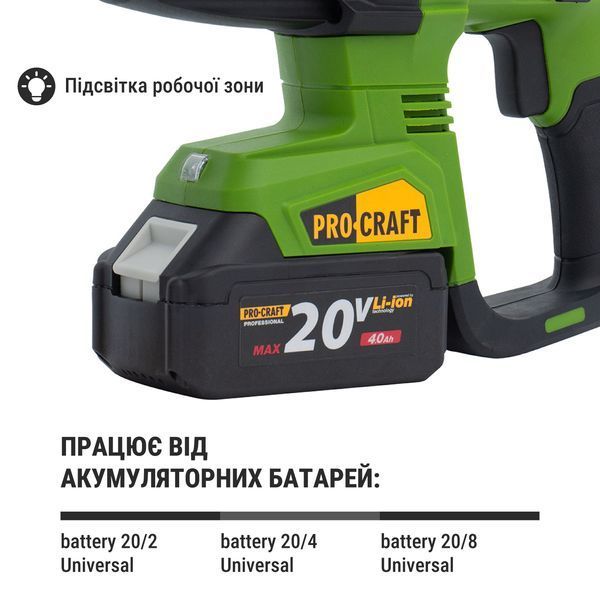 Аккумуляторный перфоратор Procraft PHA40 (без АКБ и ЗУ) PR-030040 фото