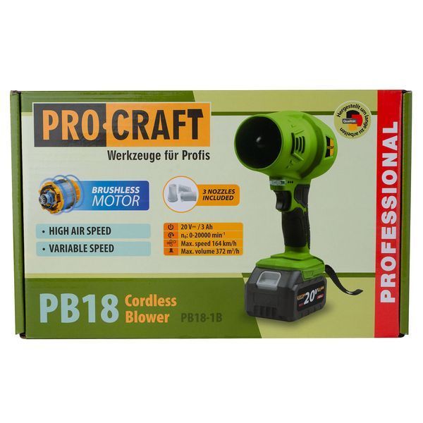 Акумуляторна повітродувка Procraft PB18 (1 АКБ та зп) PR-030192 фото